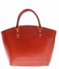 Kožené kabelka shopper bag Genuine Leather ryšavá 11A